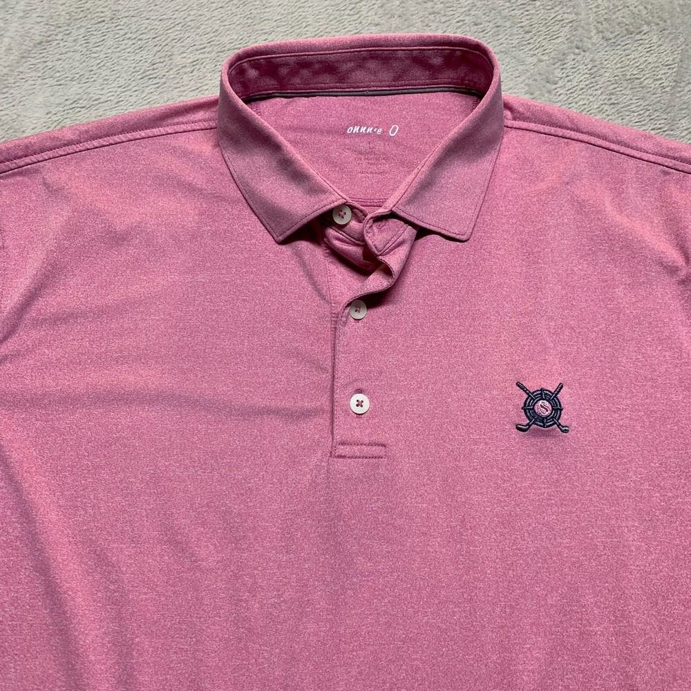 Johnnie-O Liberty Pink Polo Short Sleeve Golf Shirt Mens L